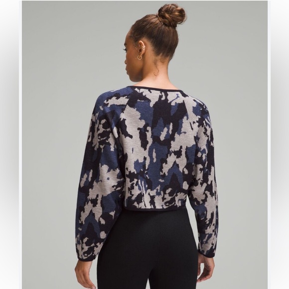 NWT🖤Lululemon Lab Merino Wool Knit Oversized Crop Sweater XL - Picture 2 of 6
